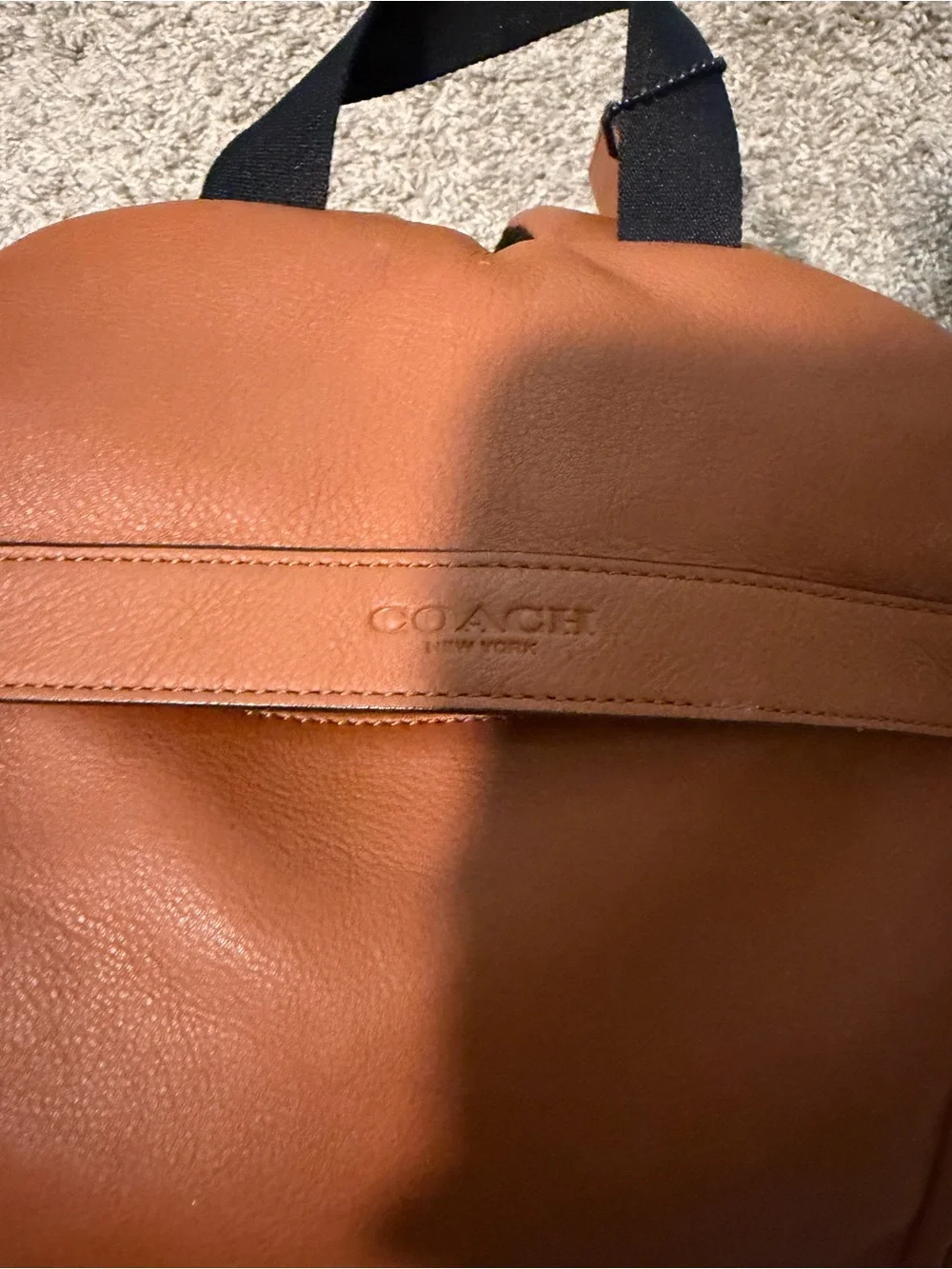 Coach Men's Brown Leather Backpack - Classic Casual Daypack